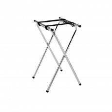 Thunder Group SLTS002 Tray Stand, Double Bar, Folding, Chrome-Plated Iron, 19(w) x 17-1/8(d) x 31-1/2(h) inch