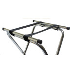 Crestware CTS Tray Stand, Folding, Powder Coated Metal, Silver Color, 15-1/8(w) x 19(d) x 32(h) inch