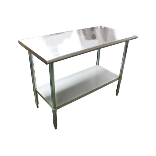 Thunder Group SLWT42436F Work Table, Stainless Steel Flat Top, Galvanized Under-Shelf, 36(w) x 24(d) x 35(h) inch, NSF Listed