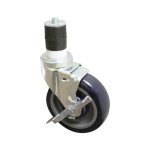 Thunder Group SLWTC005B Casters with Brake, fits Commercial Work Table, 5(w) x 3-1/4(d) x 8-3/4(h) inch, NSF Listed