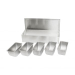 Thunder Group SSCD005 Bar Condiment Holder, (5)Compartment(s), Stainless Steel, 14-7/8(w) x 5-7/8(d) x 3-3/8(h) inch