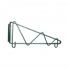 Thunder Group WBEP014 Shelving Bracket, Direct Wall Mount, Single Shelf Support, Green Epoxy Coated Wire, 14(w) x 2-4/7(d) x 7-3/4(h) inch, NSF Listed