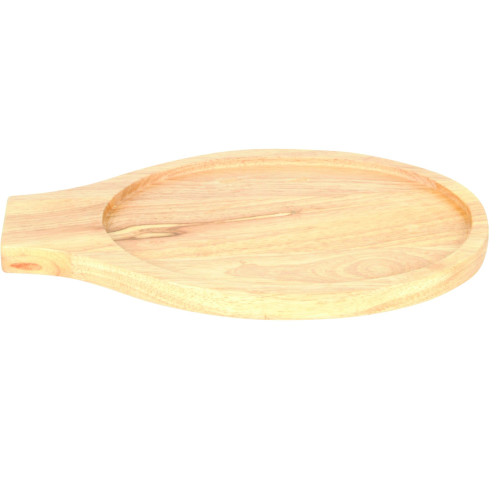 Thunder Group WDFJ001 Fajita Underline Board, Oval, Beach Wood, 12-1/4(w) x 8(d) x ¾(h) inch