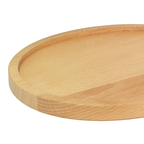 Thunder Group WDFJ001 Fajita Underline Board, Oval, Beach Wood, 12-1/4(w) x 8(d) x ¾(h) inch