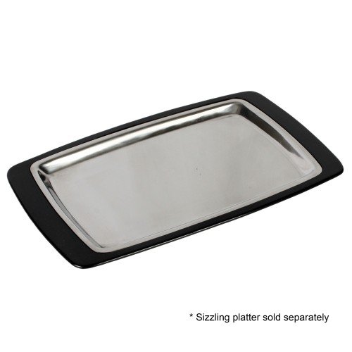 Thunder Group WDSP1107 Bakelite Platter Underliner, Rectangular, Black, Thermal Plastic, 13(w) x 8(d) x 1(h) inch