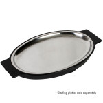 Thunder Group WDSP1108 Bakelite Platter Underliner, Oval, Black, Thermal Plastic, 13-4/5(w) x 8-4/9(d)  x 1(h) inch