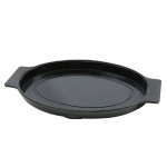 Thunder Group WDSP1108 Bakelite Platter Underliner, Oval, Black, Thermal Plastic, 13-4/5(w) x 8-4/9(d)  x 1(h) inch