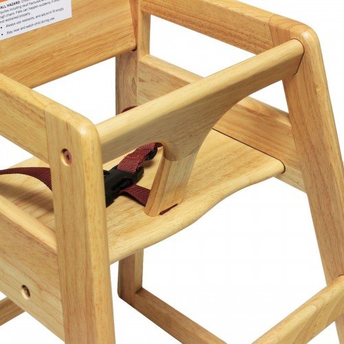 Thunder Group WDTHHC018 High Chair, Natural Wood Finished, Knock-Down, 20(w) x 22-5/6(d) x 29-1/2(h) inch