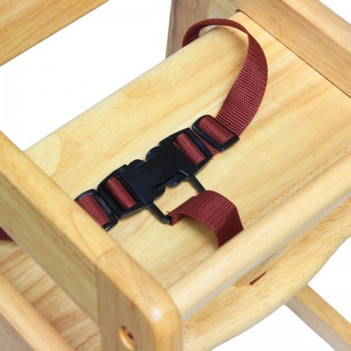 Thunder Group WDTHHC018 High Chair, Natural Wood Finished, Knock-Down, 20(w) x 22-5/6(d) x 29-1/2(h) inch