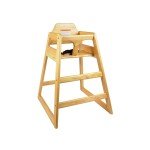 Thunder Group WDTHHC018 High Chair, Natural Wood Finished, Knock-Down, 20(w) x 22-5/6(d) x 29-1/2(h) inch