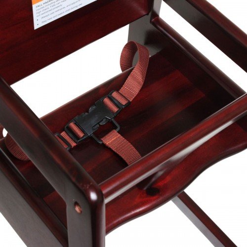 Thunder Group WDTHHC020 High Chair, Mahogany Wood Finished, Knock-Down, 20(w) x 22-5/6(d) x 29-1/2(h) inch