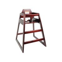 Thunder Group WDTHHC020 High Chair, Mahogany Wood Finished, Knock-Down, 20(w) x 22-5/6(d) x 29-1/2(h) inch