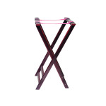 Thunder Group WDTHTS032 Tray Stand, Double Bar, Folding, Wooden, Mahogany Finish, 17-5/9(w) x 17(d) x 33-1/2(h) inch