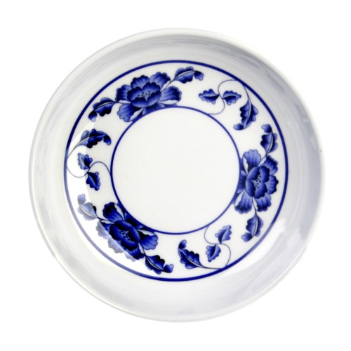 Thunder Group 102.8TB Blue Lotus Sauce Dish, 2oz, Melamine, Round, 3-1/2(d) x 3-1/2(d) x 3/8(h) inch, NSF Listed – 1 dozen