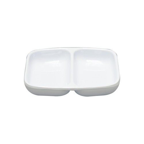 Thunder Group 1102TW Imperial Twin Sauce Dish, 2oz, Melamine, 3-3/8(w) x 2-3/4(d) x 1/2(h) inch, NSF Listed – 1 dozen