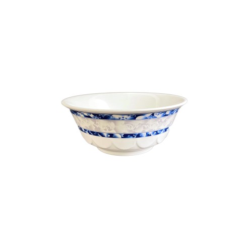 Thunder Group 5275DL Blue Dragon Bowls, 34oz, Melamine, Scalloped, Round, 7-1/4(w) x 7-1/4(d) x 3(h) inch, NSF Listed – 1 dozen