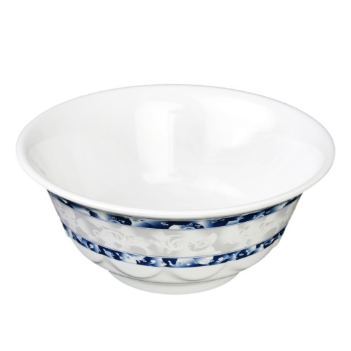 Thunder Group 5275DL Blue Dragon Bowls, 34oz, Melamine, Scalloped, Round, 7-1/4(w) x 7-1/4(d) x 3(h) inch, NSF Listed – 1 dozen