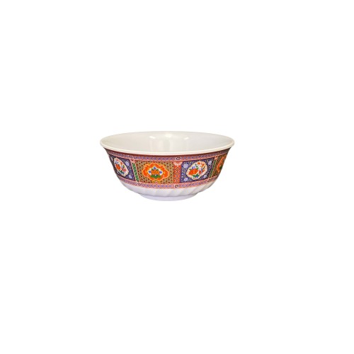 Thunder Group 5306TP Peacock Swirl Bowls, 21oz, Melamine, Round, 6(w) x 6(d) x 2-1/2(h) inch, NSF Listed – 1 dozen