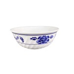 Thunder Group 5309TB Blue Lotus  Swirl Bowls, 72oz, Melamine, Round, 9(w) x 9(d) x 3-1/2(h) inch, NSF Listed – 1 dozen