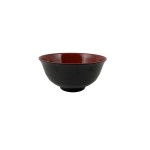 Thunder Group 5565JBR Donburi/Soba Soup Bowls, 28oz, Black/Red Melamine, 6-1/2(w) x 6-1/2(d) x 3-1/4(h) inch, NSF Listed- 1 dozen