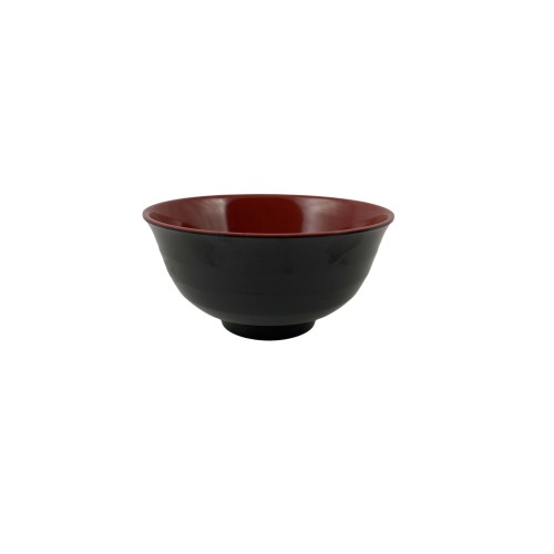 Thunder Group 5565JBR Donburi/Soba Soup Bowls, 28oz, Black/Red Melamine, 6-1/2(w) x 6-1/2(d) x 3-1/4(h) inch, NSF Listed- 1 dozen