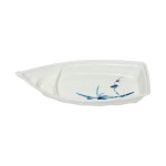 Thunder Group 8004BB Blue Bamboo Sushi Boats, 13oz, Melamine, 9-1/2(w) x 4-1/2(d) x 1-3/4(h) inch, NSF Listed – 1 dozen