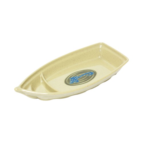 Thunder Group 8005J Wei Sushi Boats, 22oz, Melamine, 12(w) x 5-1/2(d) x 2-1/8(h) inch, NSF Listed - 6 each
