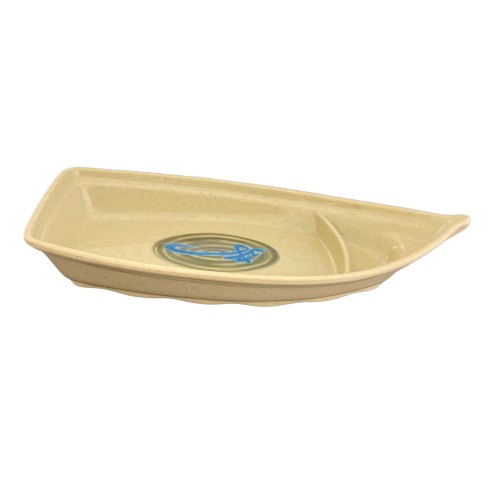 Thunder Group 8006J Wei Sushi Boats, 54oz, Melamine, Yellow, 16-1/4(w) x 7-1/8(d) x 2-5/8(h) inch, NSF Listed – 1 Dozen