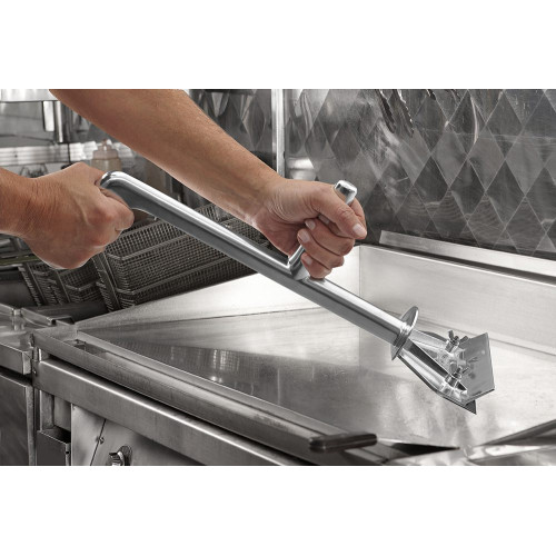 Chef Master 90002 Premium Griddle Scraper, 18(L) inch, Stainless Steel Blade w/ Aluminum Handle, ETL Listed