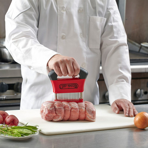 Chef Master 90009 Handheld Meat Tenderizer,  Stainless Steel Razor Sharp Blade, ETL Listed
