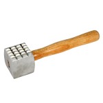 Thunder Group ALMTW001 Meat Tenderizer, 2-Sided, Wood Handle,  Aluminum, 13(w) x 3(d) x 3(h)