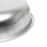 Thunder Group ALSB009 Asian Style Colanders, Round, Aluminum, Perforated, 8-1/2(w) 8-1/2(d) x 2-3/4(h) inch