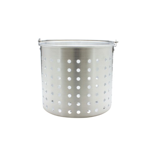 Thunder Group ALSKBK008 Steamer Baskets, 50qt, Aluminum, Perforated, Handle, 14-1/2(w) x 14-1/2(d) x 12-5/8(h) inch