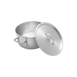 Thunder Group ALSKBP003 Brazier Pot with Cover, 14qt, Aluminum, 14-1/4(w) x 14-1/4(d) x 5-1/2(h) inch, NSF Listed
