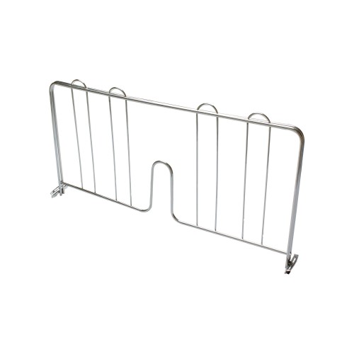 Thunder Group CMDC024 Shelf Divider, Chrome Plated Wire, Pressured Fit, 24(w) x 2-1/8(d) x 9-3/8(h) inch, NSF Listed