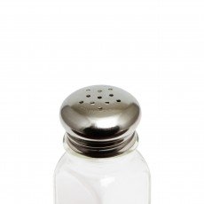 Thunder Group GLTWSS002 Salt/Pepper Shakers, 2oz, Square, Glass, Perforated Mushroom Cap, 1-4/7(w) x 1-4/7(d) x 4(h) inch – 1 dozen