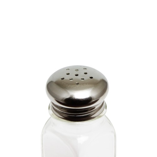 Thunder Group GLTWSS002 Salt/Pepper Shakers, 2oz, Square, Glass, Perforated Mushroom Cap, 1-4/7(w) x 1-4/7(d) x 4(h) inch – 1 dozen