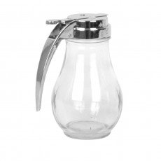 Thunder Group GLTWSY014 Syrup Dispensers, 14oz, Glass, Open Handle, Cast Zinc Cap, 3-3/8(w) x 3-3/8(d) x 5-7/8(h) inch – 1 dozen