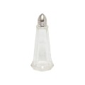 Thunder Group GLTWTS001 Salt/Pepper Shakers, 1oz, Glass, Tower Style, Stainless Steel Top, 1-7/8(w) x 1-7/8(d) x 4-1/4(h) inch – 1 dozen