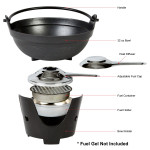 Thunder Group IRPA004 Japanese Noodle Bowl w/ Handle and Base, 32oz, Black, Aluminum, 6-3/4(w) x 6-3/4(d) x 9-3/4(h) inch