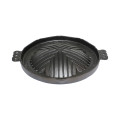 Thunder Group IRTP001 Heavy Duty Barbecue Plate, Round, Concave, Cast Iron, 11-1/2(w) x 11-1/2(d) x 1(h) inch