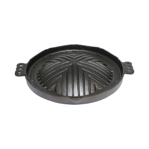 Thunder Group IRTP001 Heavy Duty Barbecue Plate, Round, Concave, Cast Iron, 11-1/2(w) x 11-1/2(d) x 1(h) inch