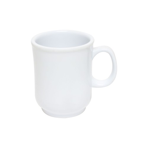 Thunder Group ML901W Bulbous Mug, 8oz, White Color, Melamine, 4.25(w) x 3(d) x 3.75(h) inch, NSF Listed -  9 each