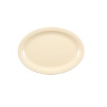 Thunder Group NS515T Nustone Platters, Oval, Narrow Rim, Tan Color, Melamine, 13-1/4(w) x 9-5/8(d) x 1-1/8(h) inch, NSF Listed – 1 dozen