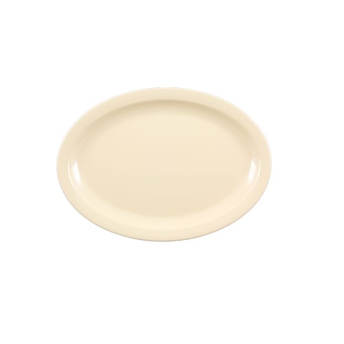 Thunder Group NS515T Nustone Platters, Oval, Narrow Rim, Tan Color, Melamine, 13-1/4(w) x 9-5/8(d) x 1-1/8(h) inch, NSF Listed – 1 dozen