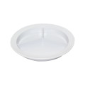 Thunder Group NS701W Nustone Plate, Deep, (3)Compartment(s), White Color, Melamine, 8-3/4(w) x 8-3/4(d) x 3/4(h)inch, NSF Listed – 1 dozen