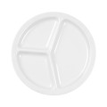 Thunder Group NS703W Nustone Plate, Deep, (3)Compartment(s), White Color, Melamine, 10-1/4(w) x 10-1/4(d) x 3/4(h) inch, NSF Listed – 1 dozen