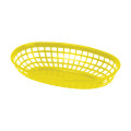 Thunder Group PLBK938Y Baskets, Oval, Yellow Color, Polypropylene Plastic, 9-3/8(w) x 5-5/8(d) x 1-7/8(h) inch – 1 dozen