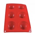 Thunder Group PLBM001S Hemisphere Baking Mold, 2.7oz, (6)Cavities, High Heat Silicone, Non-Stick