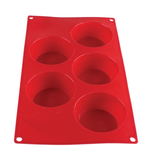 Thunder Group PLBM003S Muffin Baking Mold, 4.57oz, (5)Cavities, High Heat Silicone, Non-Stick